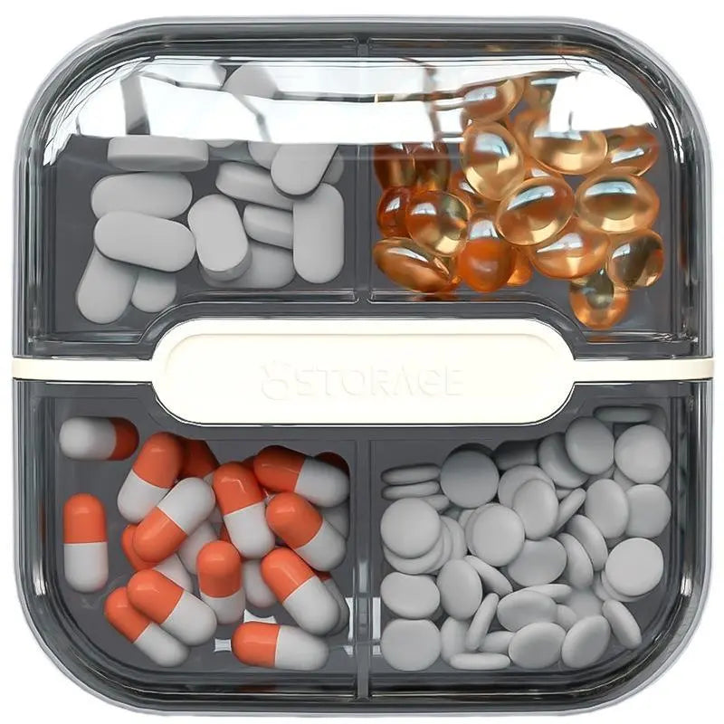Clear Medicine Storage Box with Handle, 1 Count/2 Counts Large Capacity Plastic Pills Box, Household Portable Sundries Organizing Storage Box, Home Organizer, Durable Plastic Organizers, Plastic Storage Boxes #GLOBAL PICKS