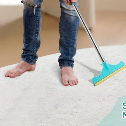 Professional Pet Hair Remover and Carpet Rake, Adjustable Reusable Cleaning Brush with Hanging Ring