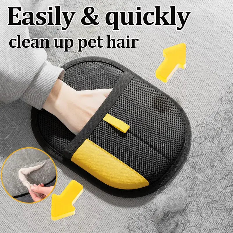 Electrostatic Hair Removal Gloves with Two-Way Brush for Effective Grooming and Cleaning of Cat and Dog Hair