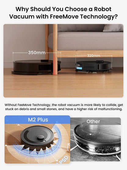 Lefant M2 plus Lidar Navigation Robot Vacuum and Mop, 6000Pa Suction, Multi-Floor Mapping, Self-Emptying and Filling, Robot Vacuum for Floors Pet Hair, Ideal Gift for Mom / Mother’S Day
