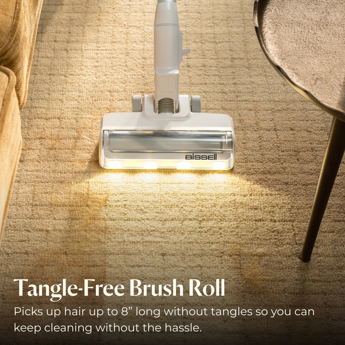 BISSELL Powerclean Lite 200W 3-in-1 Cordless Stick Vacuum with Tangle-Free Brush Roll, LED Headlights, and Self-Standing Design