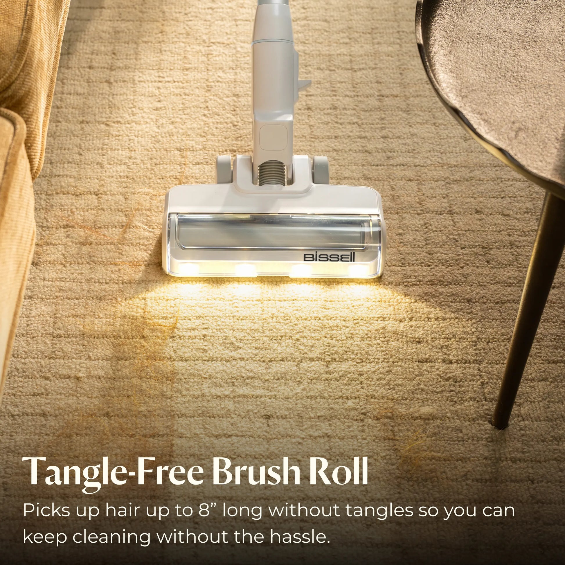 BISSELL Powerclean Lite 200W 3-in-1 Cordless Stick Vacuum with Tangle-Free Brush Roll, LED Headlights, and Self-Standing Design