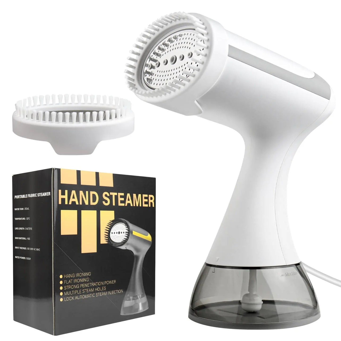 Super Electric Handheld Clothes Steamer - 1100W Portable Garment Steamer with 300ml Water Tank, Fast Wrinkle Remover for Home, Office, and Travel
