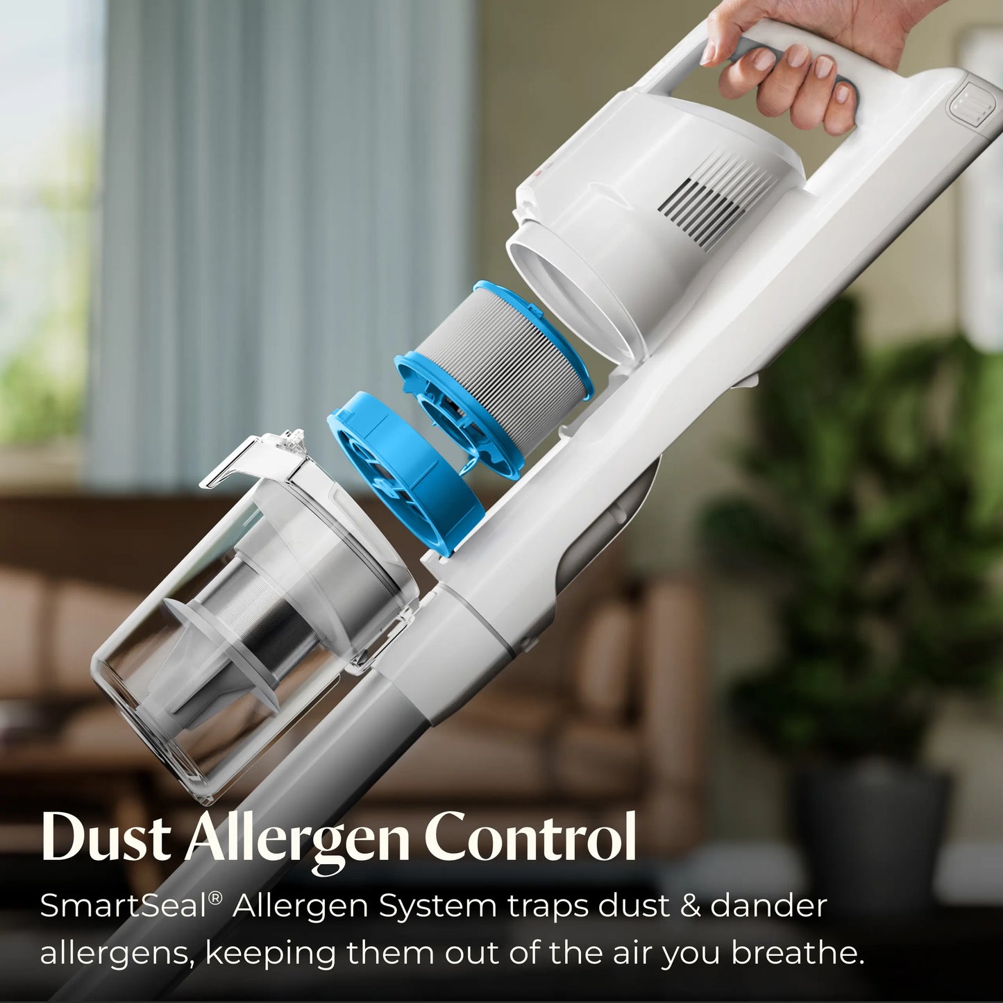 BISSELL Powerclean Lite 200W 3-in-1 Cordless Stick Vacuum with Tangle-Free Brush Roll, LED Headlights, and Self-Standing Design